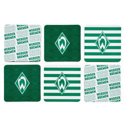 SV Werder Bremen Korkuntersetzer 6er Set grün-weiß | Untersetzer