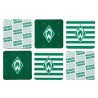 SV Werder Bremen Korkuntersetzer 6er Set grün-weiß | Untersetzer