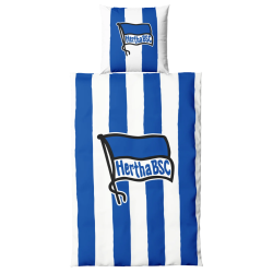Hertha BSC Berlin Bettwäsche - Blockstreifen - Blau-Weiß 135 x 200 cm