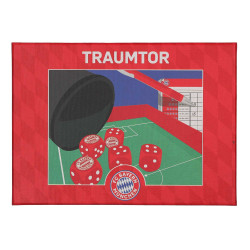 FC Bayern München - Traumtor - Würfelbecher mit 5 Würfeln | Knobelspiel FCB