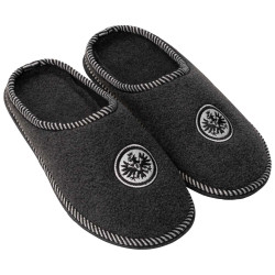 Eintracht Frankfurt Pantoffeln dunkelgrau - Logo -  Größe 36/37 | Hausschuhe | Filzpantoffel SGE