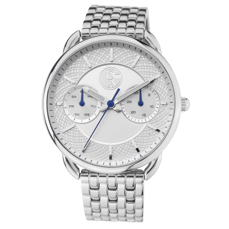 FC Schalke 04 Damen Armbanduhr Edelstahl | Uhr in Metallbox S04
