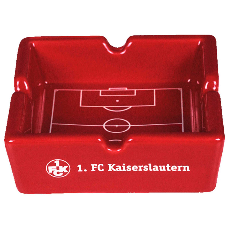 1. FC Kaiserslautern Aschenbecher - Spielfeld - Rot | Ascher | Keramik | FCK