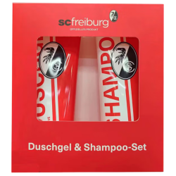SC Freiburg Pflegeset 2-teilig - Duschgel und Shampoo - je 200 ml Tube SCF