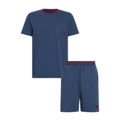 FC Bayern München Herren Shorty navy | kurzer Schlafanzug | FCB | Größe S