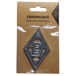 Borussia Mönchengladbach Aufkleber - 3D Chromlogo - silber | Sticker | Autoaufkleber BMG