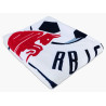 RB Leipzig Fleecedecke - Stripe - rot-weiß | Kuscheldecke | Decke | RBL
