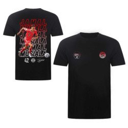 FC Bayern München T-Shirt Schriftzüge - Jamal Musiala - Größe XXL schwarz Shirt FCB