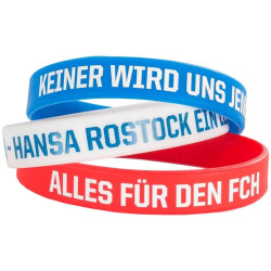 F.C. Hansa Rostock Silikon Armband 3er Set | blau-weiß-rot | Band |FCH