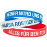 F.C. Hansa Rostock Silikon Armband 3er Set | blau-weiß-rot | Band |FCH