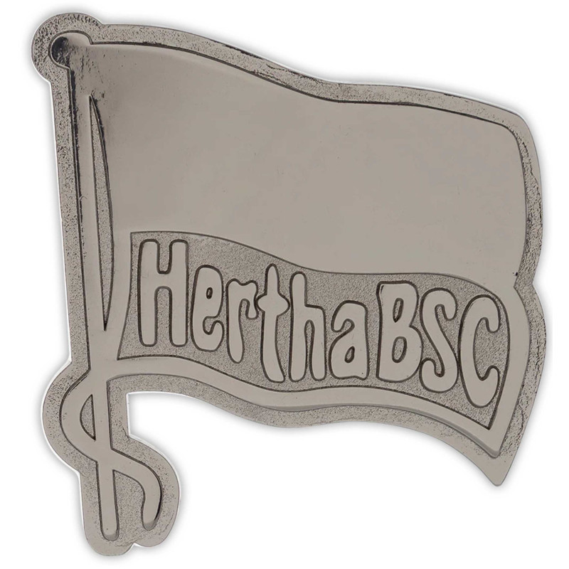 Hertha BSC Berlin Magnet Metall - Fahne - silber Kühlschrankmagnet HBSCB