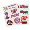 FC Bayern München Aufkleberkarte - Auswärtsfahrt  - 16 Einzelsticker auf 2 Bögen | Aufkleber FCB