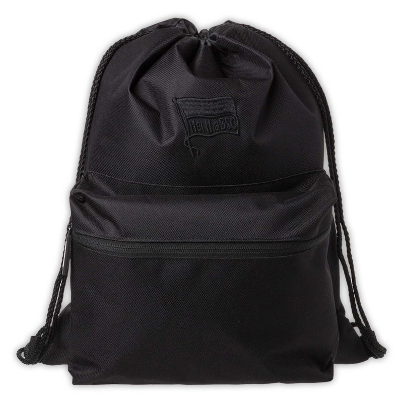 Hertha BSC Berlin Turnbeutel - Logo schwarz - Sportbeutel | All Black | Rucksack | HBSCB