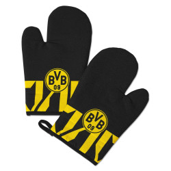 Borussia Dortmund Ofenhandschuhe 2er Set | Topflappen | Grill Handschuhe | BVB 09