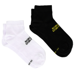 Borussia Dortmund Sneaker Socken - 2er Set - weiß | schwarz BVB 09
