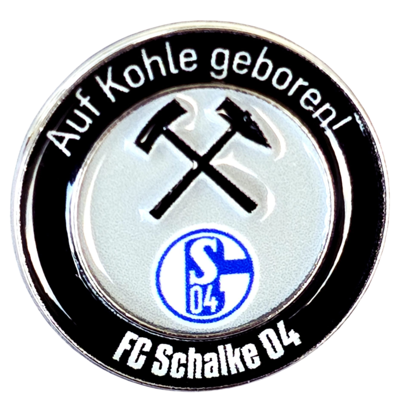 FC Schalke 04 Pin - Auf Kohle geboren - Anstecker S04