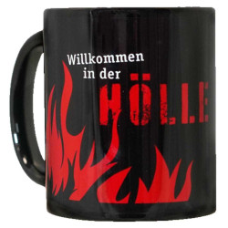 1. FC Kaiserslautern Tasse - Willkommen in der Hölle - schwarzrot | Kaffeetasse | FCK
