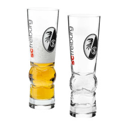 SC Freiburg Fußballglas 2er Set | Glas | 0,3l | Bierglas | SCF