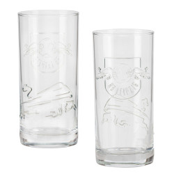 RB Leipzig Trinkglas - Relief - 2er-Set | Wasserglas | Glas | Longdrinkglas | RBL