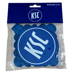 Karlsruher SC Girlande mit Logo | blau-weiß | Papiergirlande | ca. 4 m | KSC