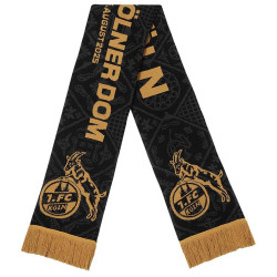 1. FC Köln Premiumschal - Ausweichtrikot -  schwarz/gold | Schal  | Fanschal | Strickschal