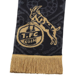 1. FC Köln Premiumschal - Ausweichtrikot -  schwarz/gold | Schal  | Fanschal | Strickschal