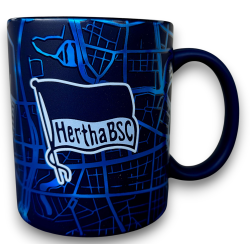 Hertha BSC Berlin Tasse Metallic - Stadtkarte - Kaffeetasse | Logo Map | HBSCB