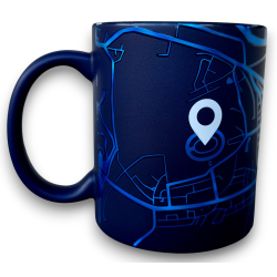 Hertha BSC Berlin Tasse Metallic - Stadtkarte - Kaffeetasse | Logo Map | HBSCB