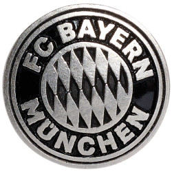 FC Bayern München Brosche - Logo silber -  Ø 26 mm | Anstecker Emblem | Button | Anstecknadel | FCB