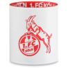 1. FC Köln Tasse - Logo Prägung - weiß | mit Innendekor | Kaffeetasse | Becher