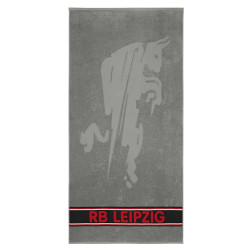 RB Leipzig Duschtuch - Dynamic Bull - Grau | Badetuch | 70 x 140 cm | Strandtuch | RBL