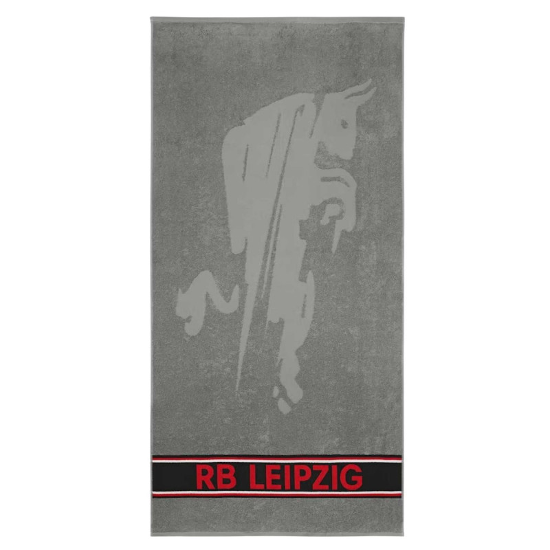 RB Leipzig Duschtuch - Dynamic Bull - Grau | Badetuch | 70 x 140 cm | Strandtuch | RBL