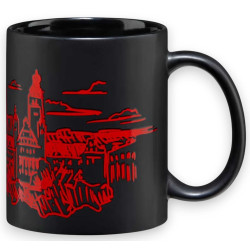 RB Leipzig Tasse - Skyline Platine - schwarz-rot | Kaffeetasse | Becher | RBL