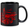 RB Leipzig Tasse - Skyline Platine - schwarz-rot | Kaffeetasse | Becher | RBL