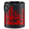 RB Leipzig Tasse - Skyline Platine - schwarz-rot | Kaffeetasse | Becher | RBL