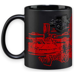 RB Leipzig Tasse - Skyline Platine - schwarz-rot | Kaffeetasse | Becher | RBL