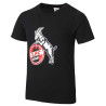 1. FC Köln Kinder T-Shirt Basic schwarz - Big Logo - Shirt | Größe 62/68 bis 164
