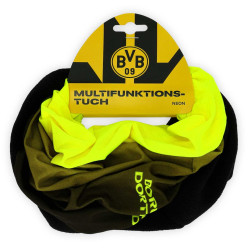 Borussia Dortmund Multifunktionstuch mit Fleece - schwarz-neon - Schlauchschal | Tuch | Kopftuch | Halstuch | BVB 09