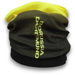 Borussia Dortmund Kinder Multifunktionstuch mit Fleece - schwarz-neon - Schlauchschal | Tuch | Kopftuch | Halstuch | BVB 09