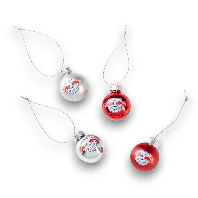 RB Leipzig Christbaumkugeln 10er Set | Mini Weihnachtskugeln | Ø 3 cm | RBL