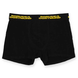 Borussia Dortmund Boxershorts 2er-Set Schwarz und Schwarzgrau Gemustert | Shorts | Unterhose | BVB 09 - Größe S bis XL