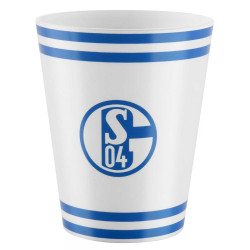 FC Schalke 04 Zahnputz-Set  weiß (2 x Zahnbürste + Zahnputzbecher) S04
