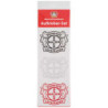 Bayer 04 Leverkusen Sticker 3er Set - Wappen schwarz-silber-rot - 10 x 7.5 cm | Aufkleber