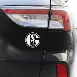 FC Schalke 04 Autoaufkleber Logo Weiß | 8 cm | Aufkleber | Sticker S04