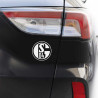 FC Schalke 04 Autoaufkleber Logo Weiß | 8 cm | Aufkleber | Sticker S04