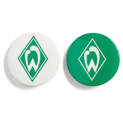 Werder Bremen Button 2er Set grün-weiß | Anstecker SVW