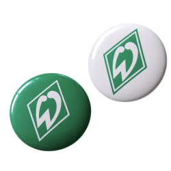 Werder Bremen Button 2er Set grün-weiß | Anstecker SVW