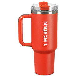 1. FC Köln Trinkbecher Rot  | 1,2l | Thermobecher | Edelstahl | To Go Becher