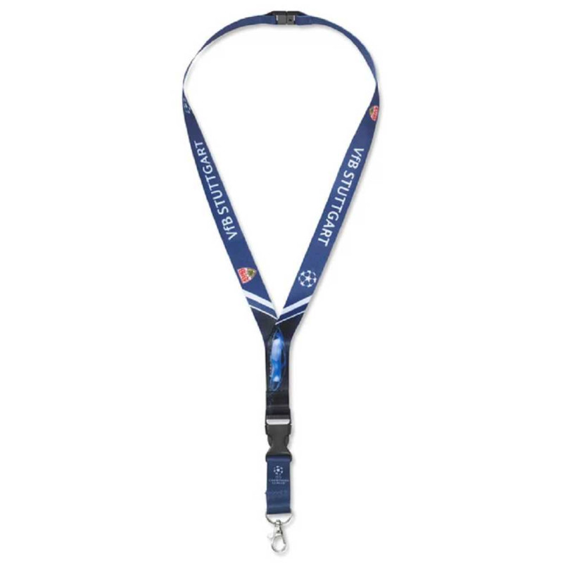 VfB Stuttgart Schlüsselband - Ultimate Stage - Blau | mit abnehmbarem Schlüsselanhänger | Lanyard