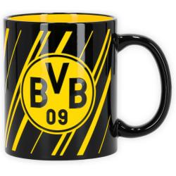 Borussia Dortmund Tasse - Streifen - schwarzgelb | Kaffeebecher | BVB 09